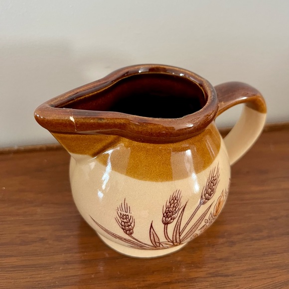 Complete Set with Original Box- 9 Pcs Vintage Wheat Maple Leaf Stoneware Tea Set - Picture 10 of 10